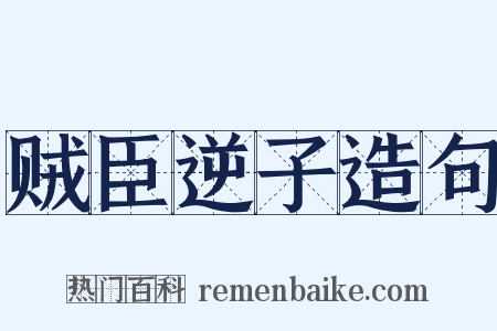 贼臣逆子造句是什么意思的图片